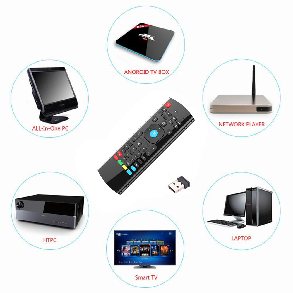 OEM Customize 2.4G Wireless Up to 10 Meters Remote Control MX3 Fly Air Mouse manufacture