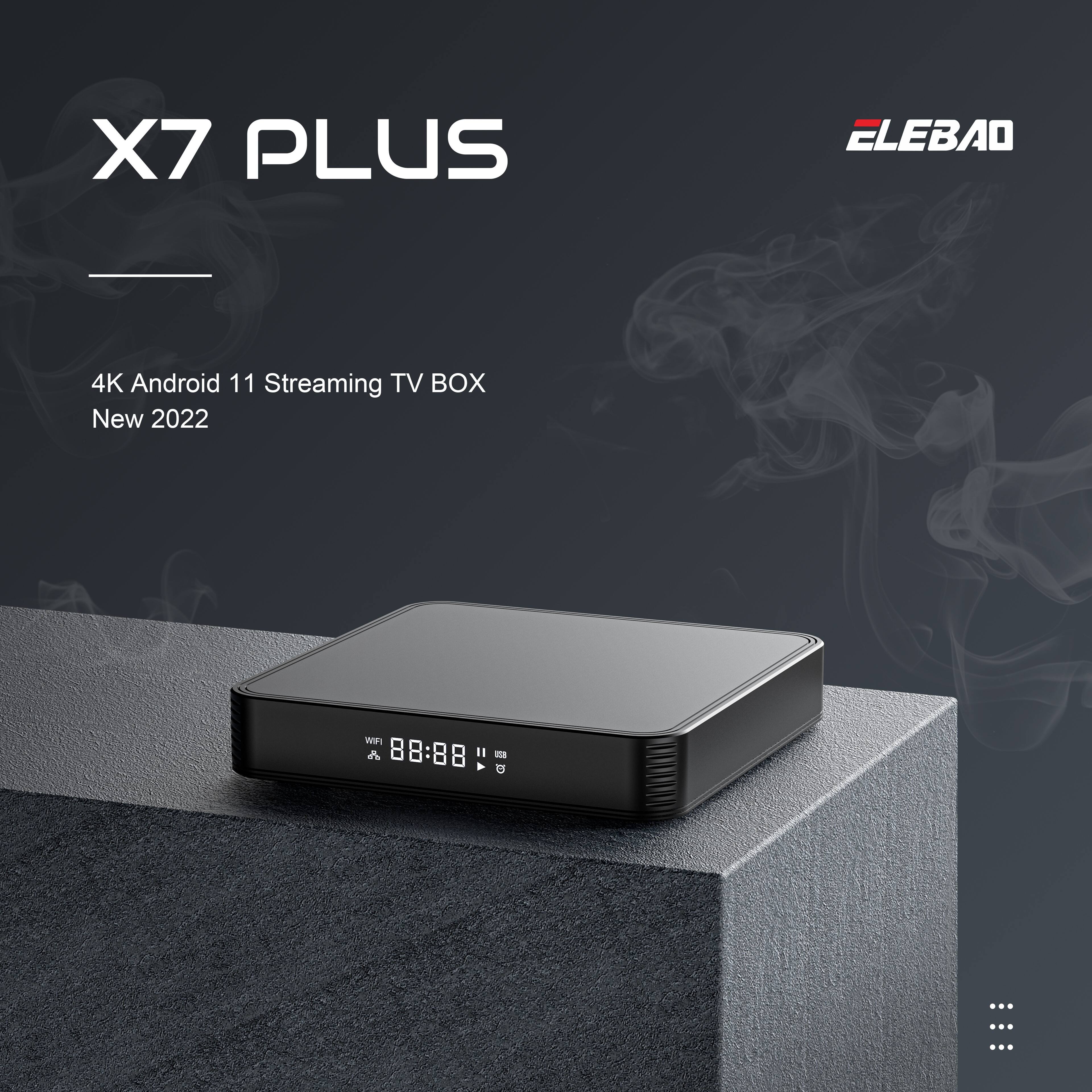 Elebao New Arrival Gigaibit Lan Android TV Box X7plus S905X4 Android 11.0 OS OTT TV Box supplier