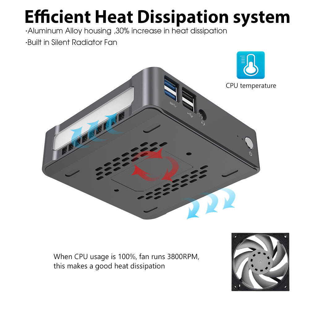 CK01 Mini PC 10th Gen Comet Lake i3-10110U/i5-10210U i5-10310U/i7-10510U Dual Display RJ45 LAN Home Office Mini Computer supplier