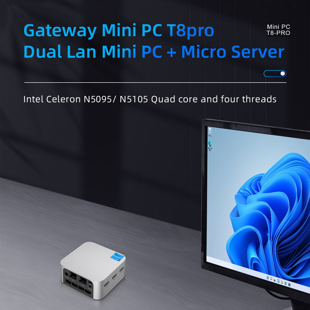 T8PRO N5095 Gateway Mini PC 8GB 16GB RAM WIN11 PRO BT5.0 With 2 lan support 3 HDMI display manufacture