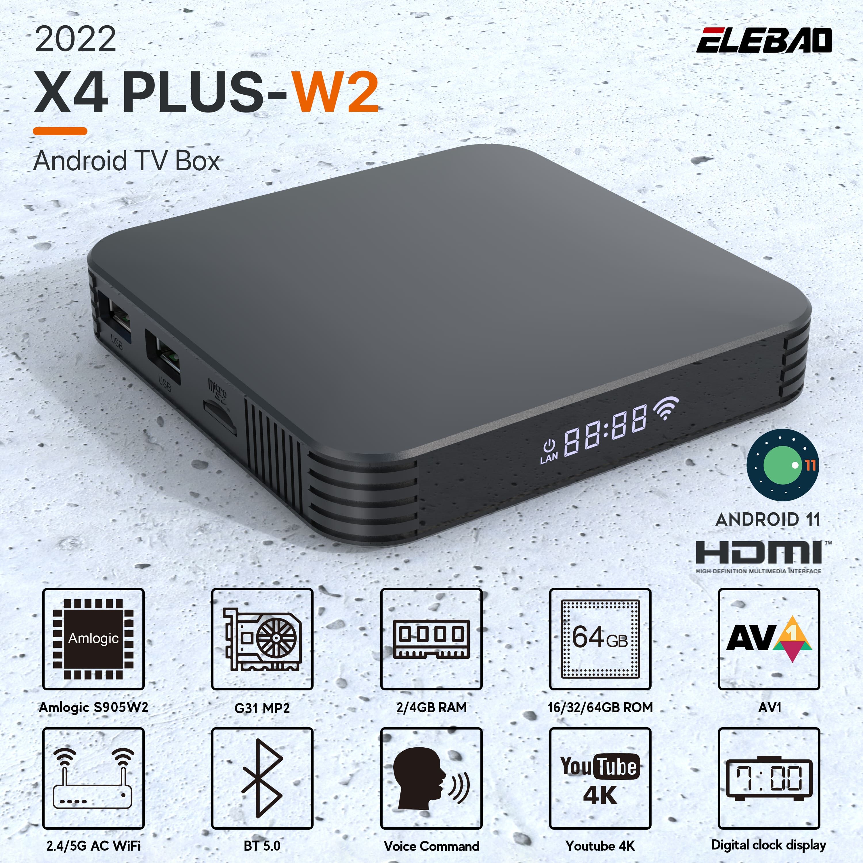 2022 best selling cost-effective smart android 11 tv box with 2.4/5G dual band wifi rotation screen support set top box details