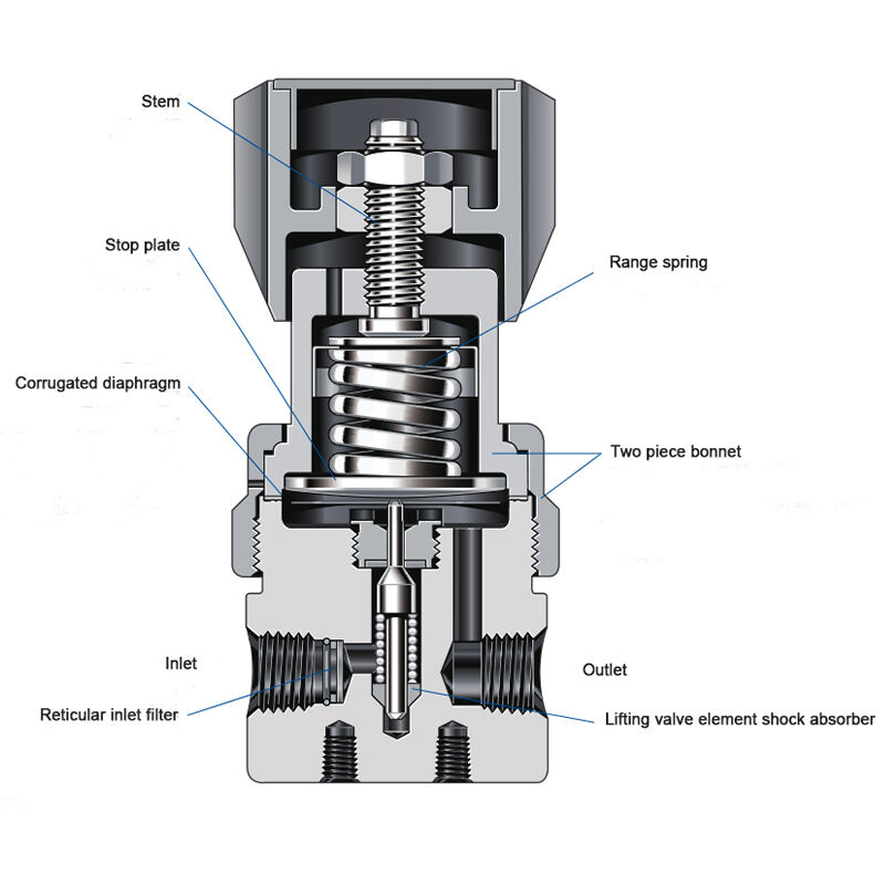 Structural characteristics of pressure reducer