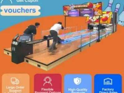 Bowling oyun makinesi, QR kodu ve temasız kartlar aracılığıyla nakitsiz ödeme destekler