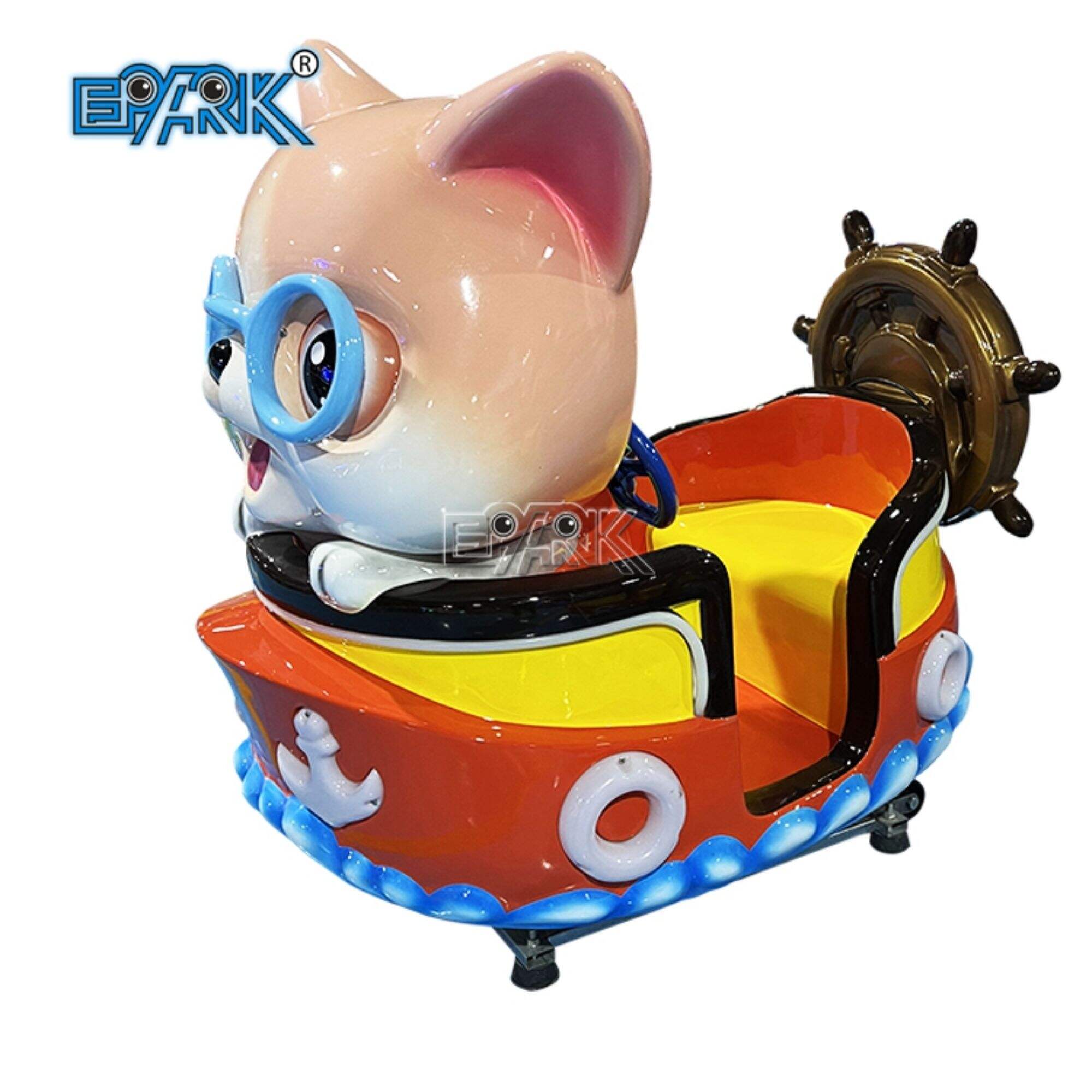 3D Cute Dog Swing מכונית מכונת וידאו מופעל על מטבעות Kiddie Car מטבעות מכונת משחק לילדים Kiddie Ride