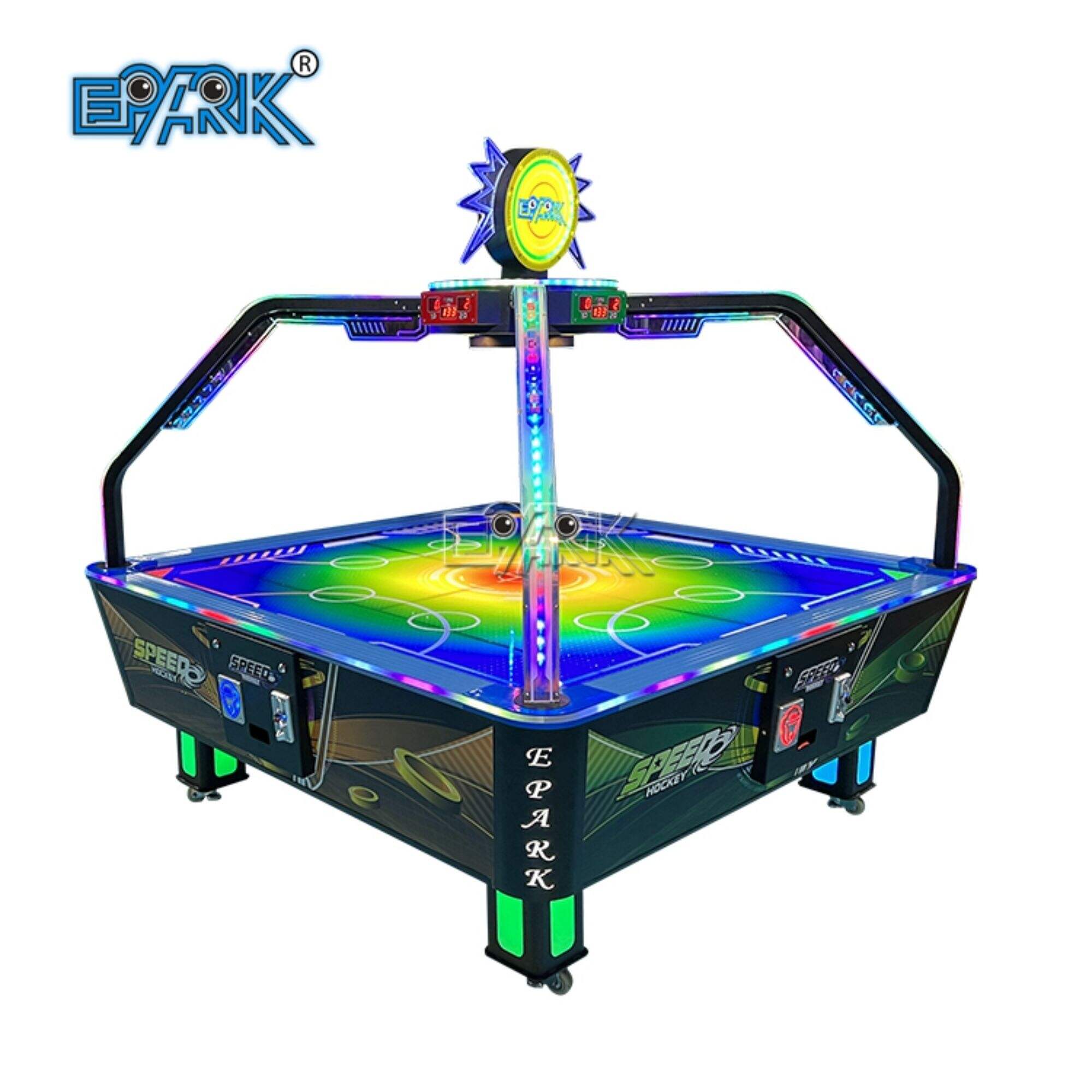 Amusement Park Sport Game Machine Coin Operated Arcade Game 4 Players Air Hockey Table