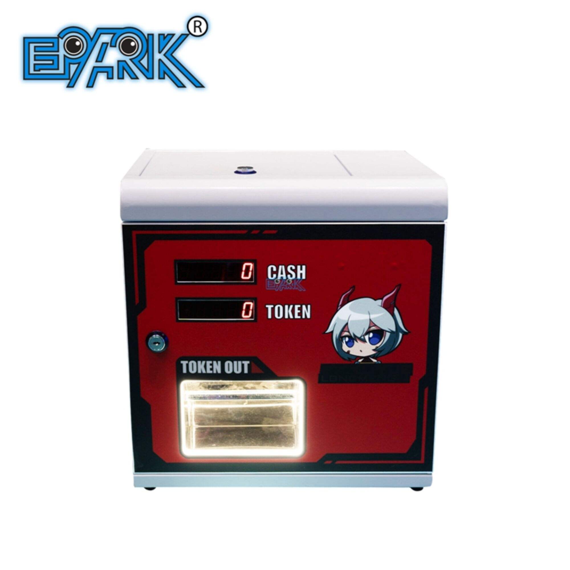 Əyləncə Claw Crane Oyun Dispenseri üçün Sikkə Token Excanger Maşın ilə Mini Kiçik Nağd Pul Mübadiləsi