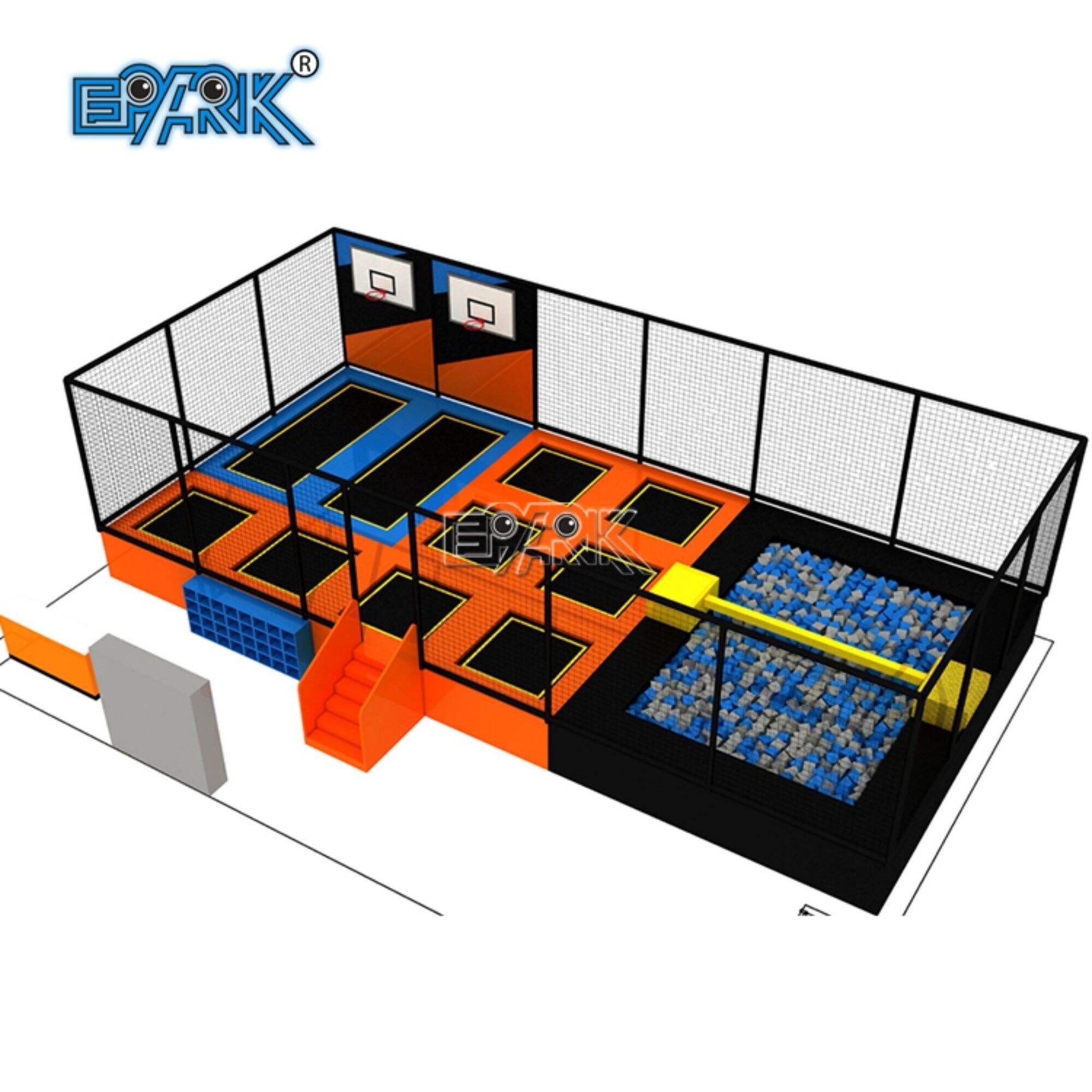 Commercial New Soft Indoor Trampoline Kids Amusement Jumping Trampoline Park Equipment For Children