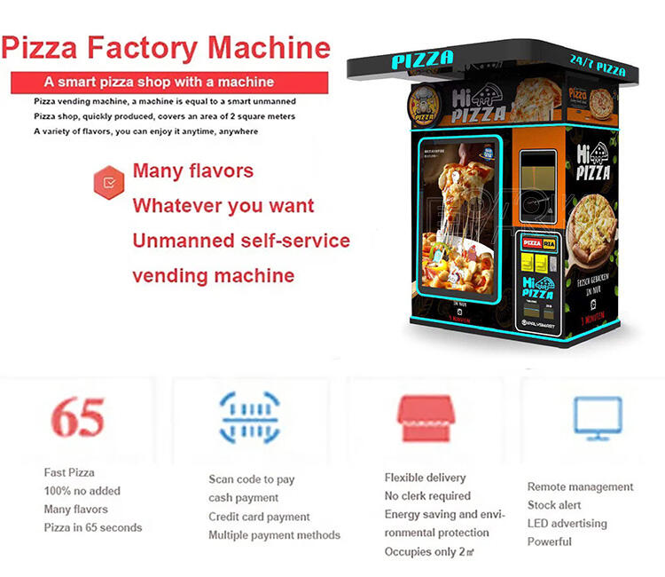 Outdoor Business Self-Service Fast Food Making Machine Fully Automatic Pizza Vending Machines For Sale manufacture