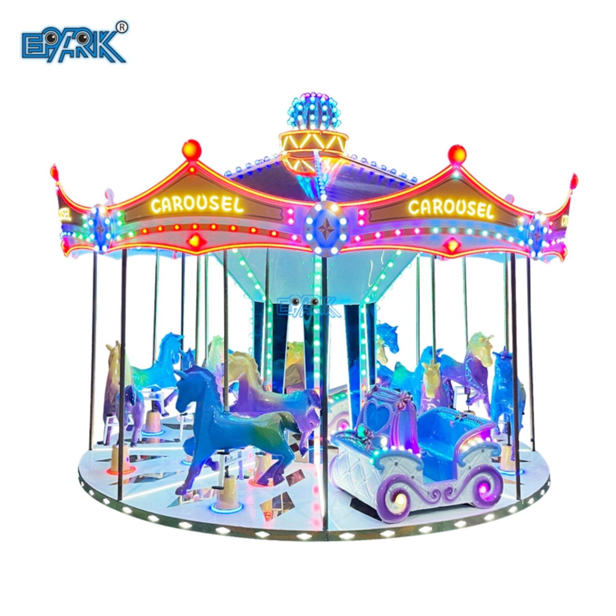 Amusement Park 16 Seats Carousel Kids Carousel Horse Rdes Carnival Game Carnival Rides Outdoor Amusement Theme Park Carrousel For Sale