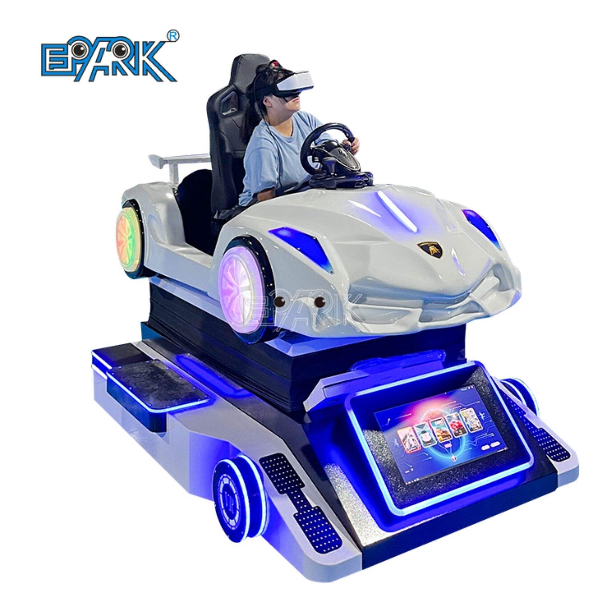 Amusement Park Virtual Reality 3D Glasses 9D Motion Driving Car Racing Simulator Arcade Game Machine