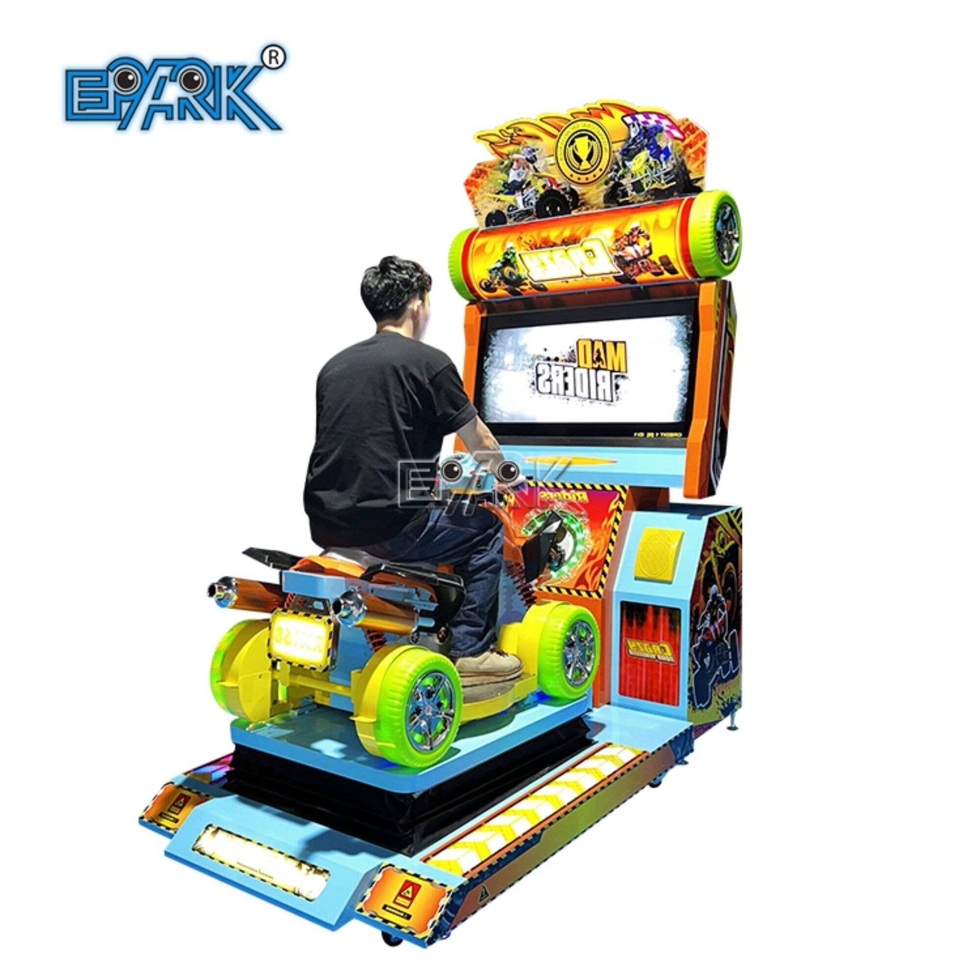 Yangi dizayn Simulyatori Arkada Crazy Four Wheel Car Racing Game Machine Video Haydash mashinasi