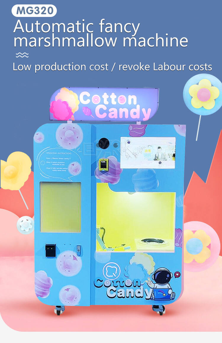 Fully Automatic Sugar Cotton Candy Vending Machine Full Automatic Cotton Candy Machine Manufacturer supplier