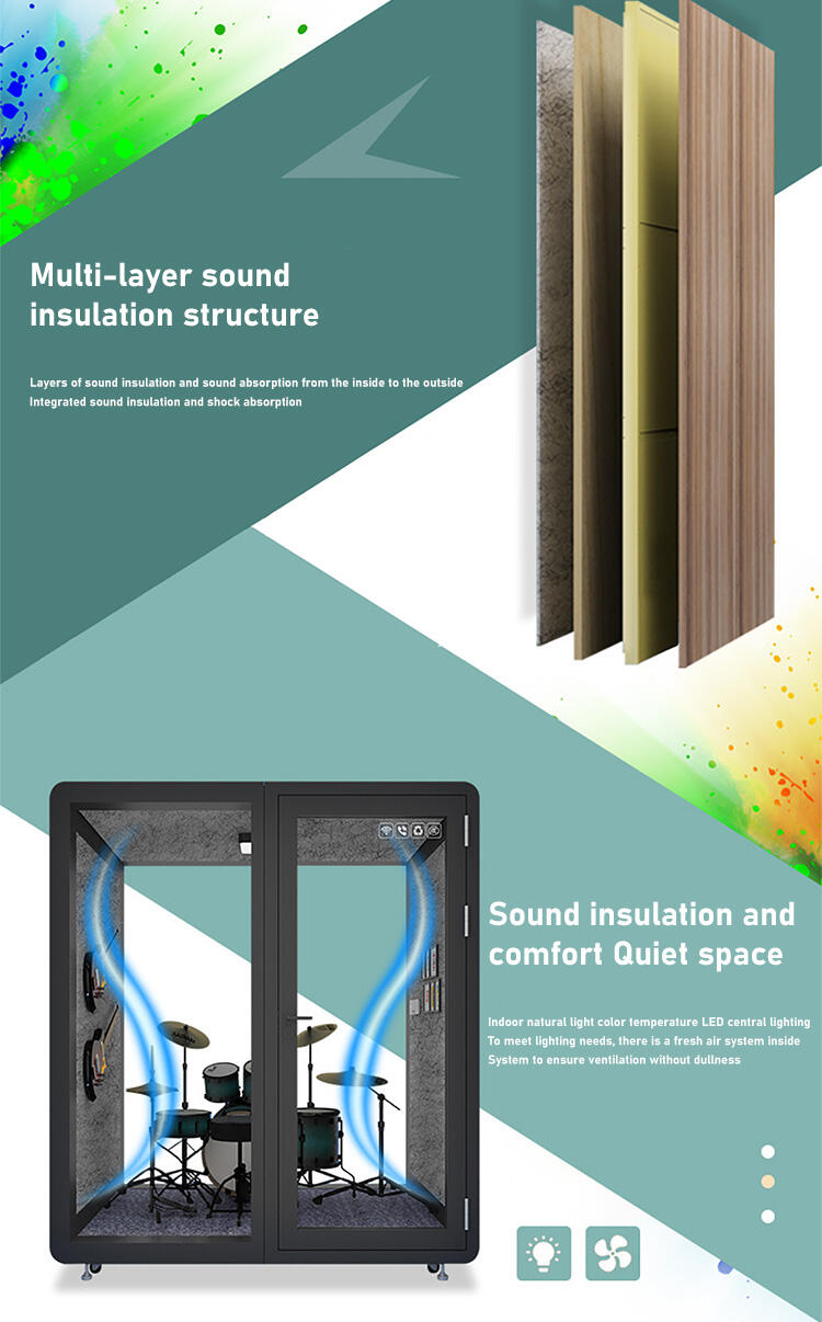 Soundproof Office Mobile Phone Pod Acoustic Portable Recording Booth Sound Proof factory