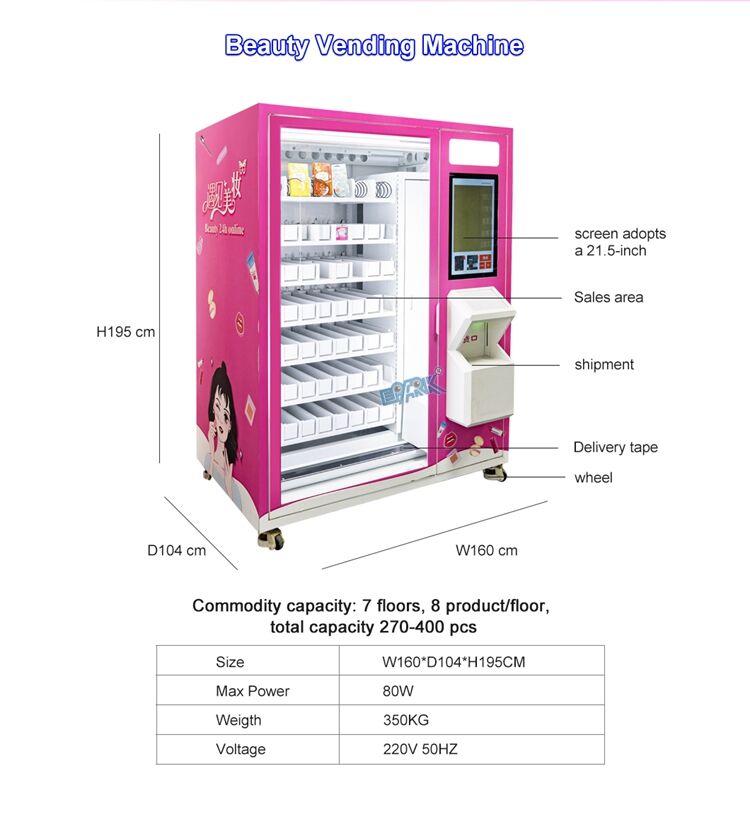 Makeup Vending Machine Hair Eyelash Smart Beauty Vending Machine factory