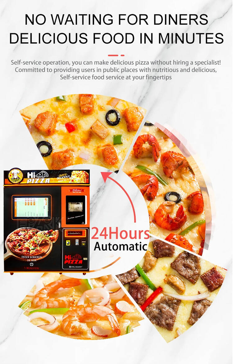 Indoor Hot Food Frozen Commercial Vending Machine Automatic Smart Pizza Vending Machine supplier