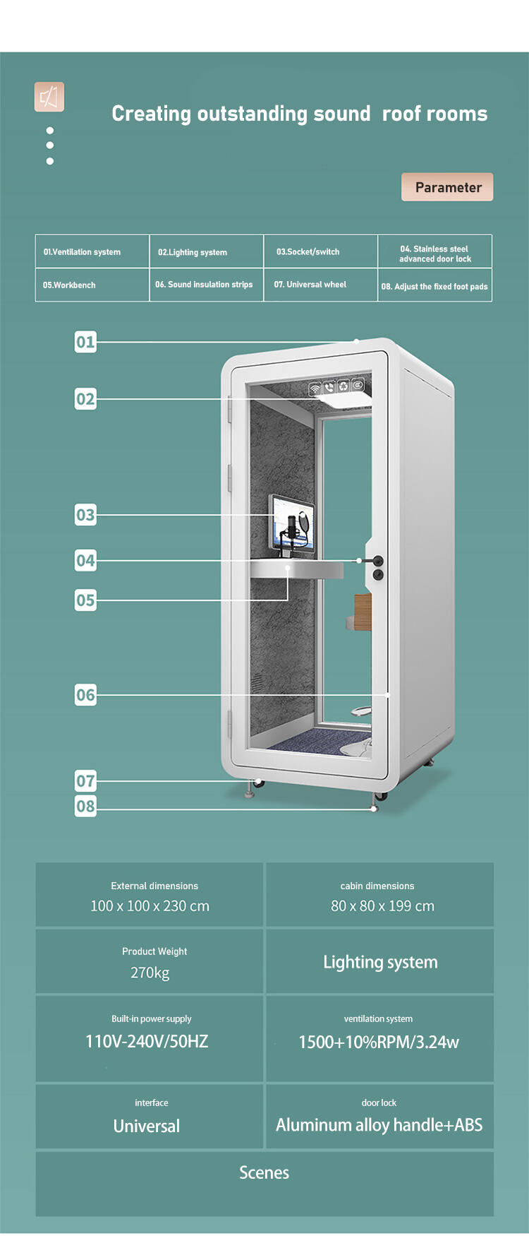 Soundproof Meeting Room Movable Multi-Person Office Pod Customized Office Meeting Booth Sofa Multiple Person Meeting Pods supplier