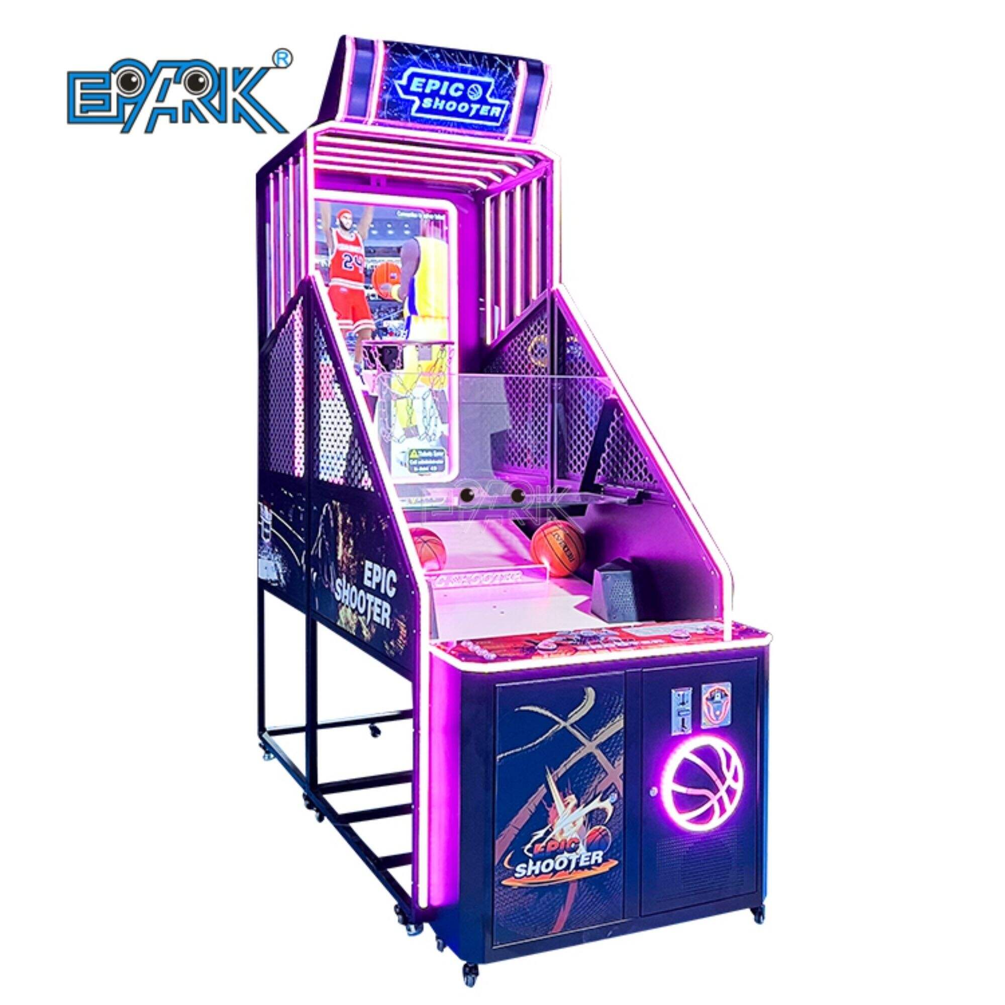 Mesin Permainan Bola Basket Jalanan Arcade Layar Dewasa Dalam Ruangan Permainan Badai Bola Basket Penembak Epik Bola Basket