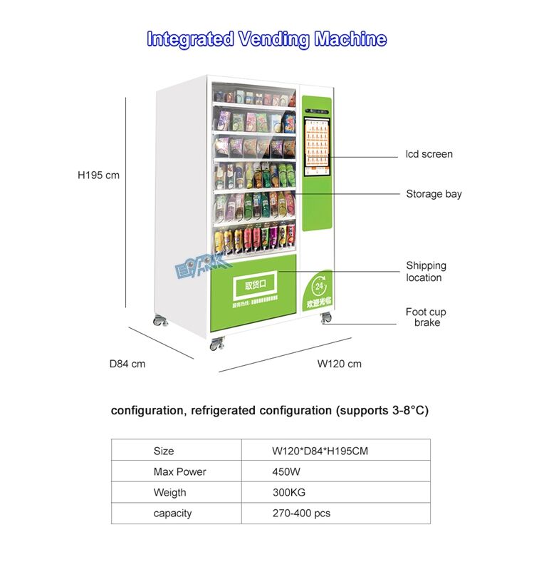 Vending Machine With Card Reader 24 Hours Self-service Store Coffe Drinks And Snacks Vendor Machine manufacture