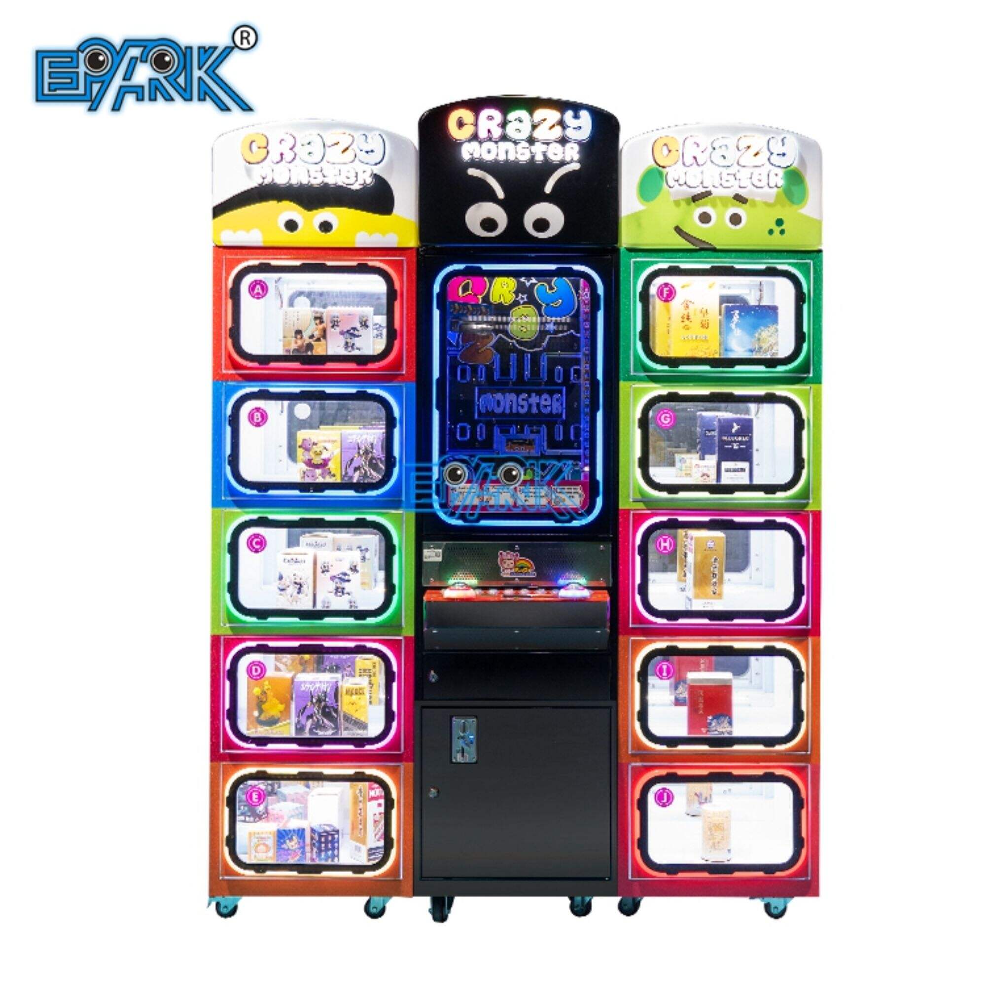 Coin Operated Arcade Toy Vending Colorful Prize Crane Doll Gifts Game Machine