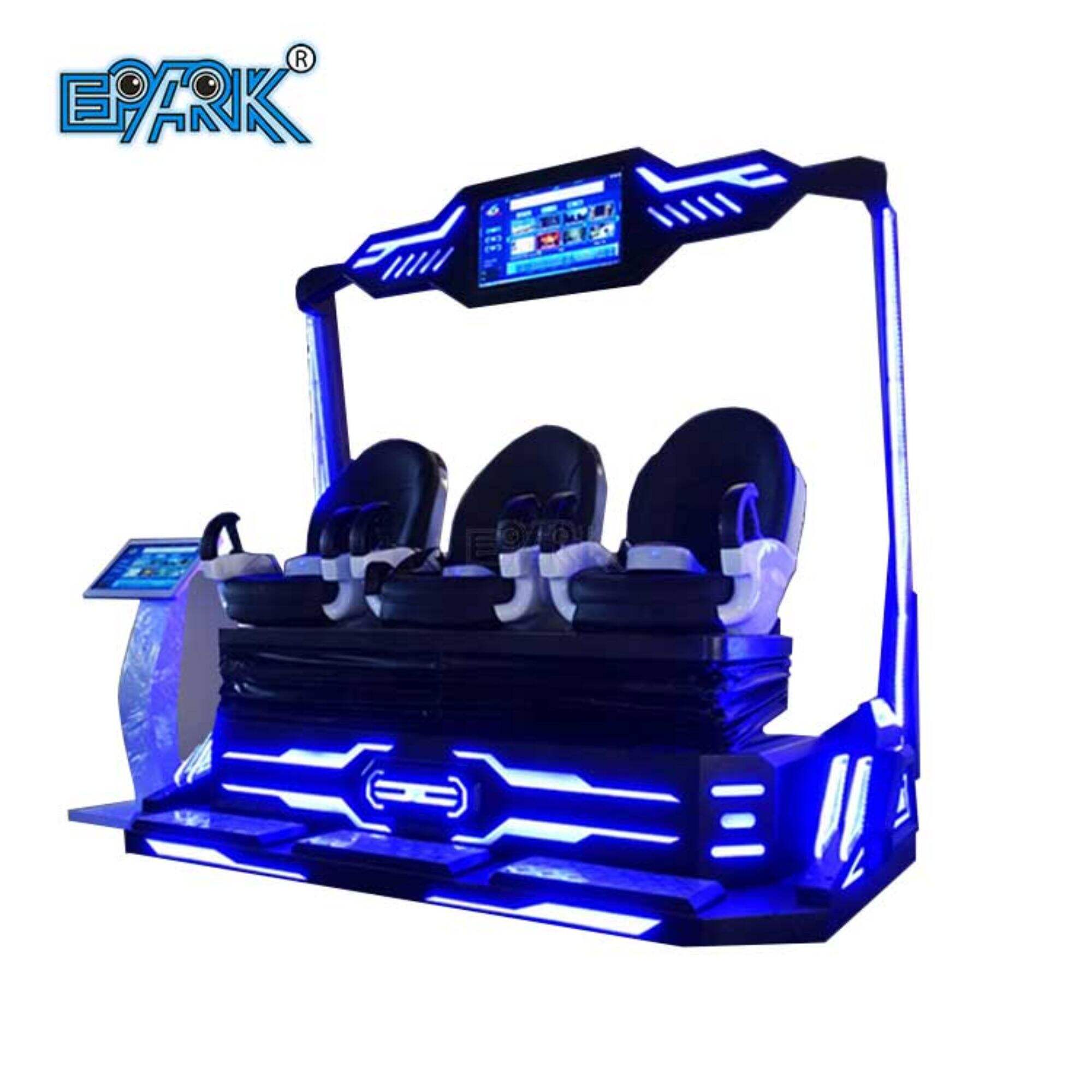 Entertainment Equipment 9d Vr Motion Cinema Chair 3 Seats Electric System 7d Theater 5d Game Machine Amusement Park