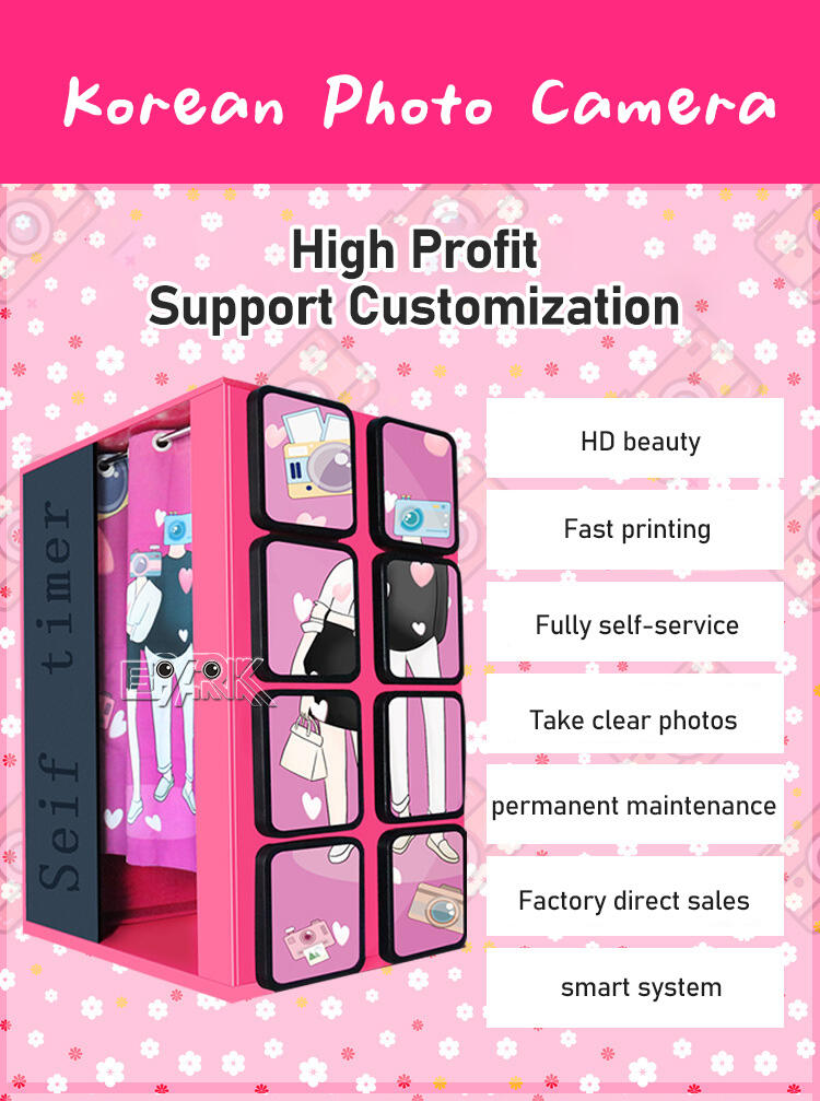 Automat Selfservice Vending Machine Korean Instant Photo Booth Machine With Printer details