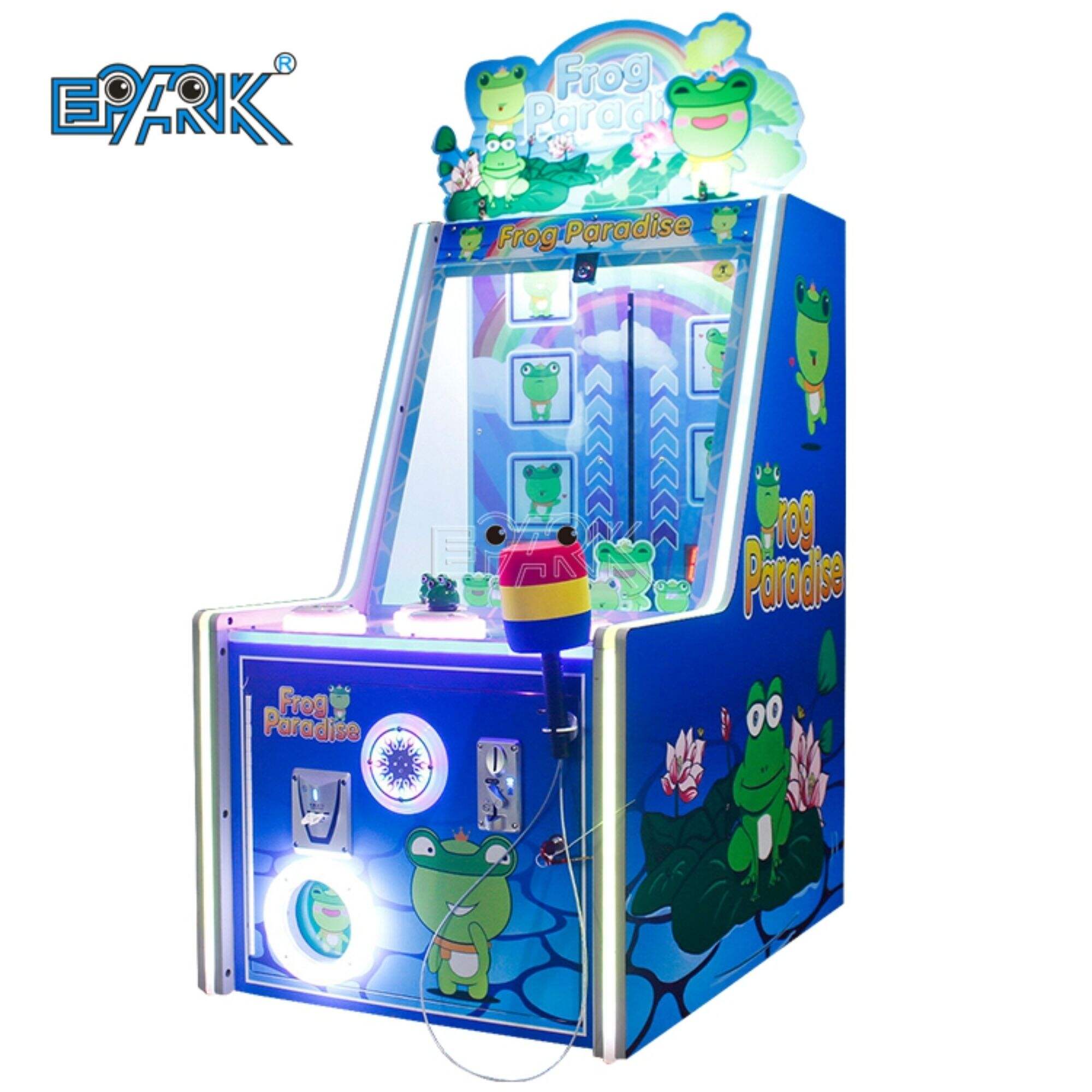 Juegos para niños Frog Paradise Máquina de billetes de lotería Máquina de juego arcade Whac-A-Mole