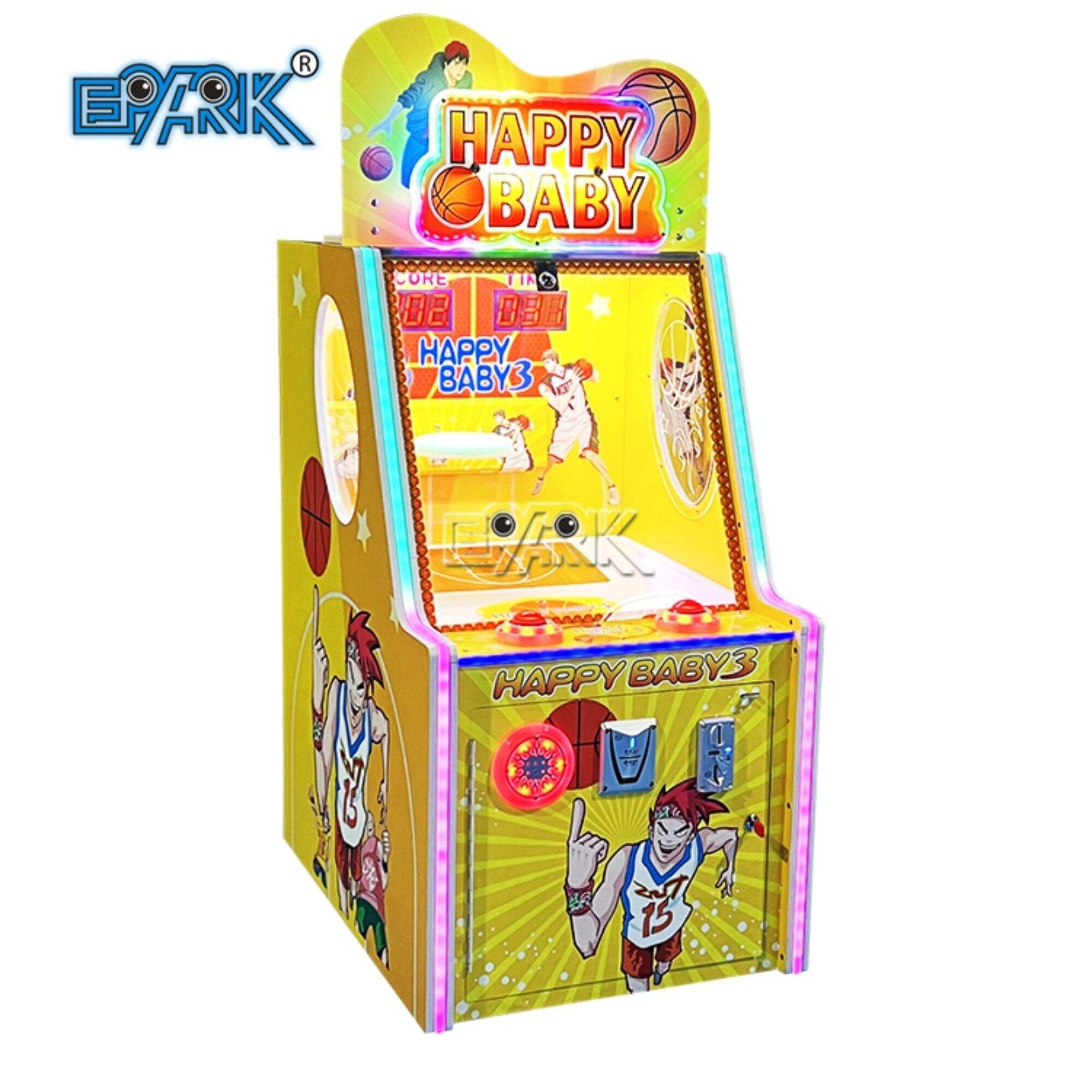 Coin Pusher Gaming Machine Happy Baby 3 Arcade Basketball Game Machine