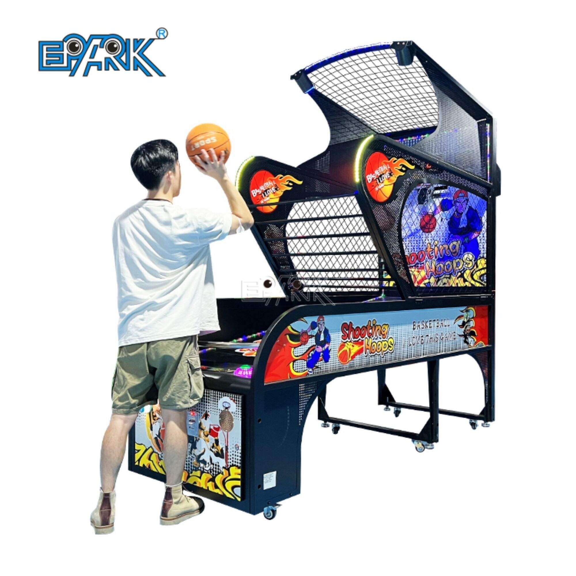 Keterampilan Operasi Koin Elektronik Dalam Ruangan Menembak Mesin Game Arcade Penembakan Bola Basket Jalanan Gila