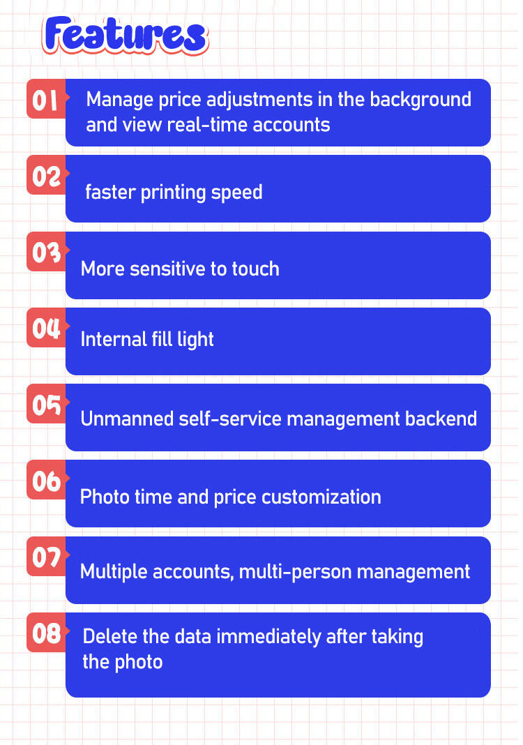 Automat Selfservice Vending Machine Korean Instant Photo Booth Machine With Printer supplier