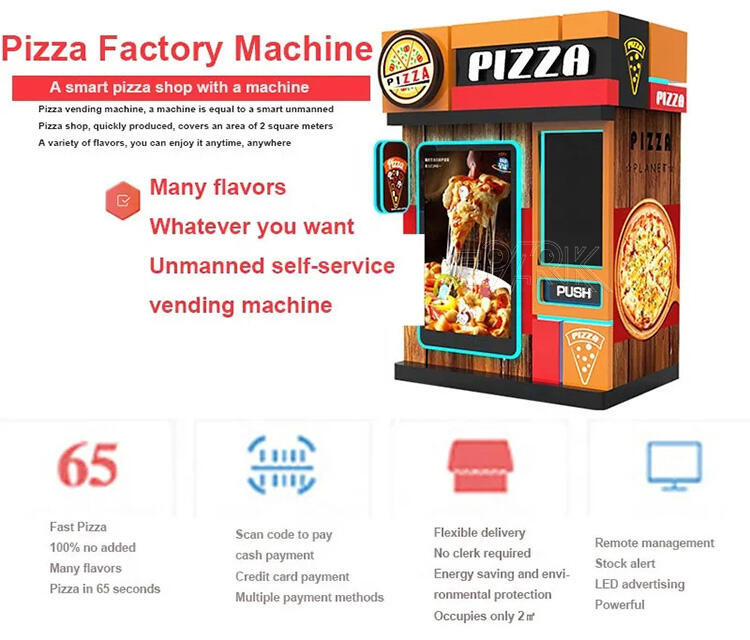 Indoor Hot Food Frozen Commercial Vending Machine Automatic Smart Pizza Vending Machine manufacture