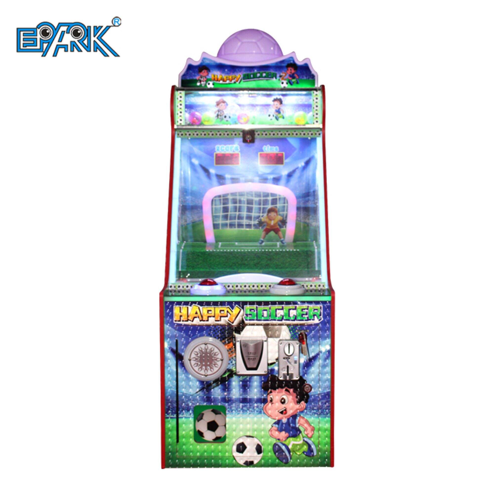 Machines heureuses de jeux de tir de football d'enfants de jeu de football à jetons