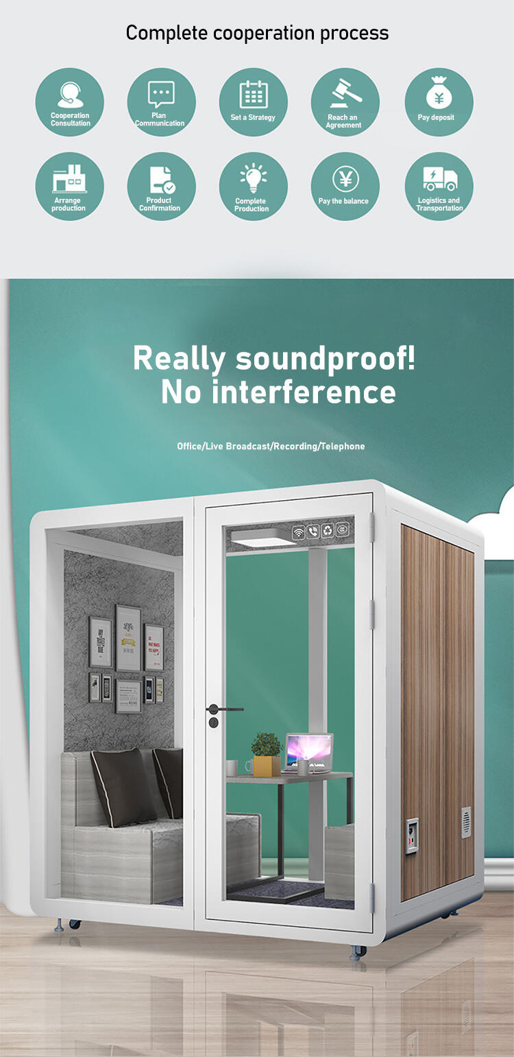 Soundproof Office Mobile Phone Pod Acoustic Portable Recording Booth Sound Proof factory