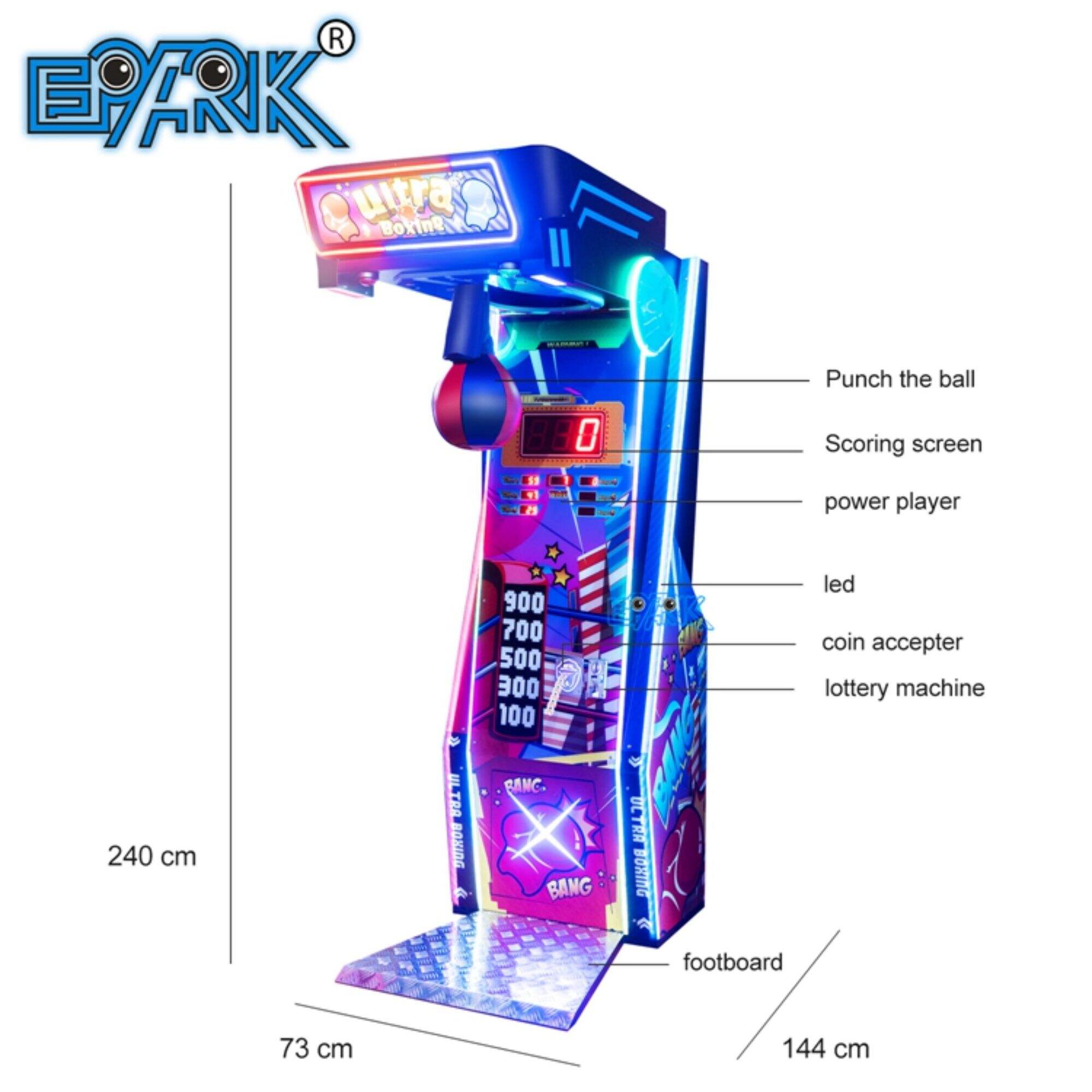 New Coin Operated Sports Arcade Boxing Game Machine Big Boxing Punching Fire Boxing Machine