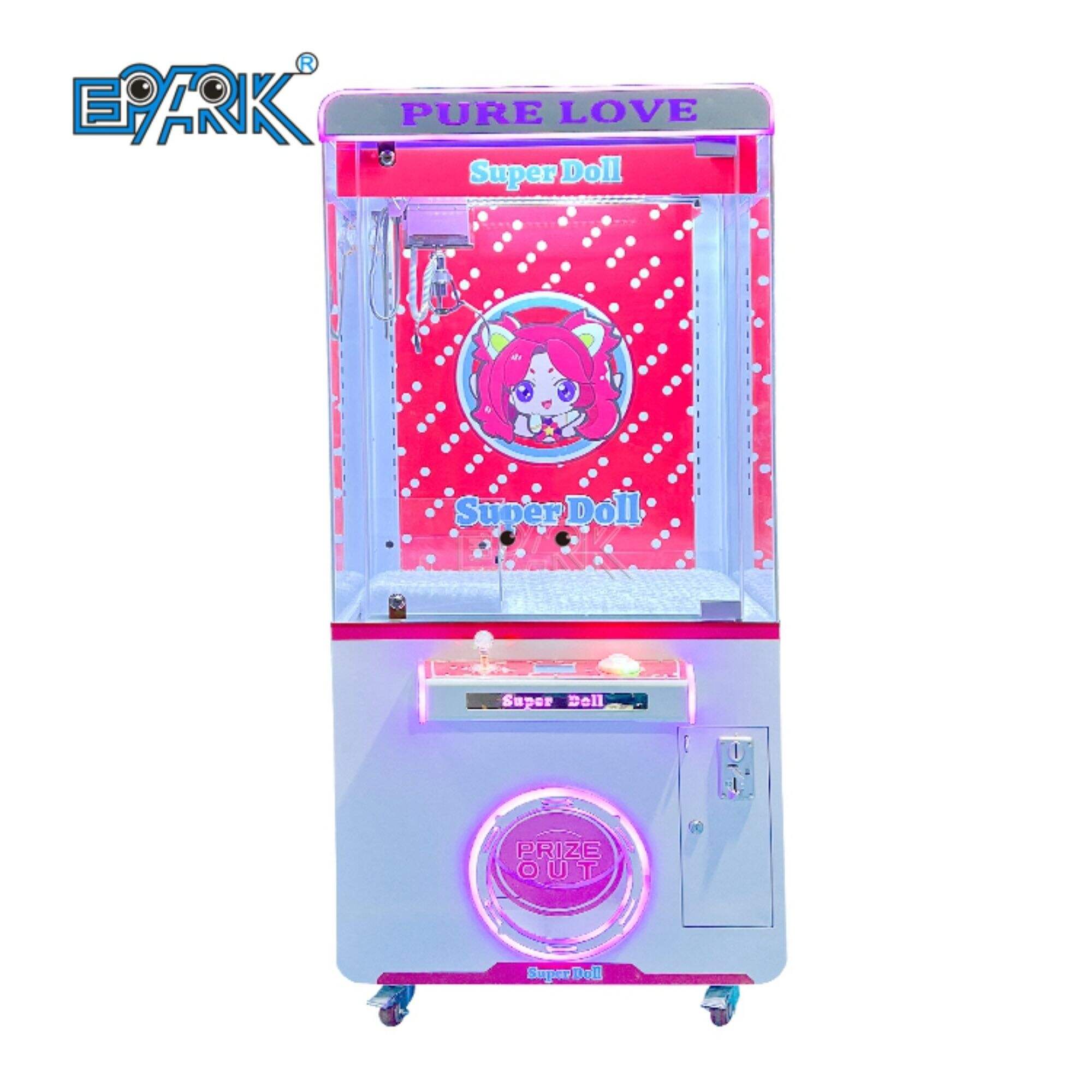 Factory Wholesale Coin Operated Candy Arcade Crane Toy Claw Machine