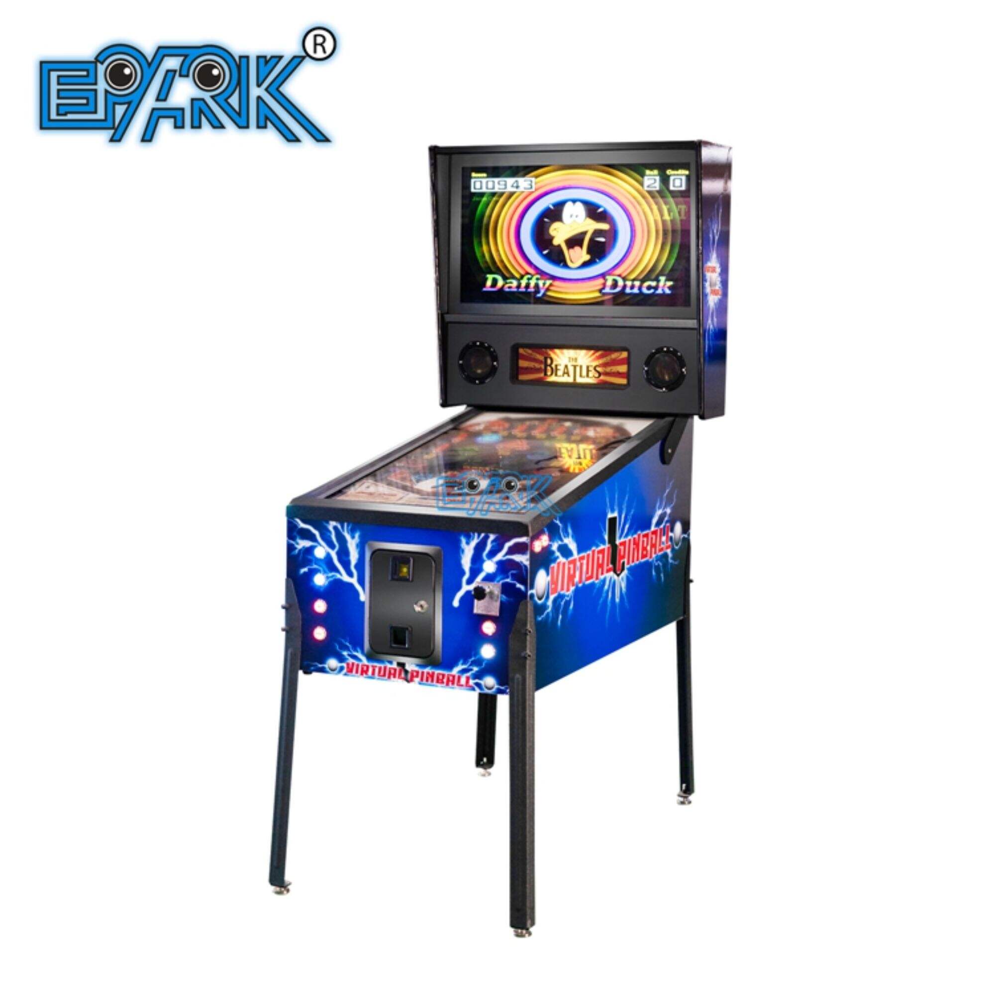 Coin Operated Pinball Mini 3d Video Virtual Pinball Arcade Game Machine