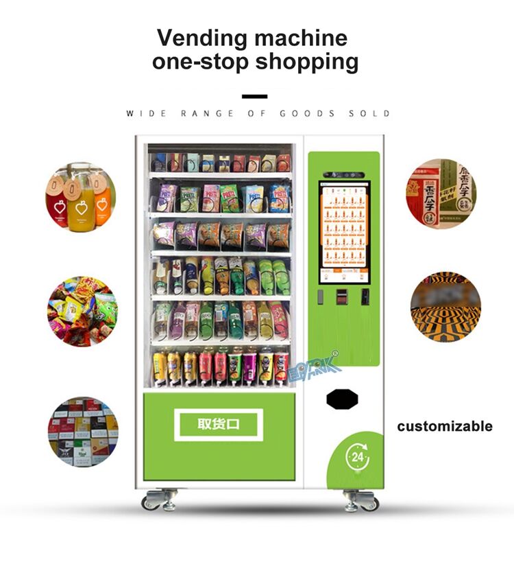 Vending Machine With Card Reader 24 Hours Self-service Store Coffe Drinks And Snacks Vendor Machine manufacture