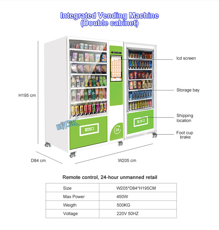 24 Hours Self-Service Store Drinks And Snacks Combo Vending Machine For Food And Drinks Snacks Vending Machine For Sale details