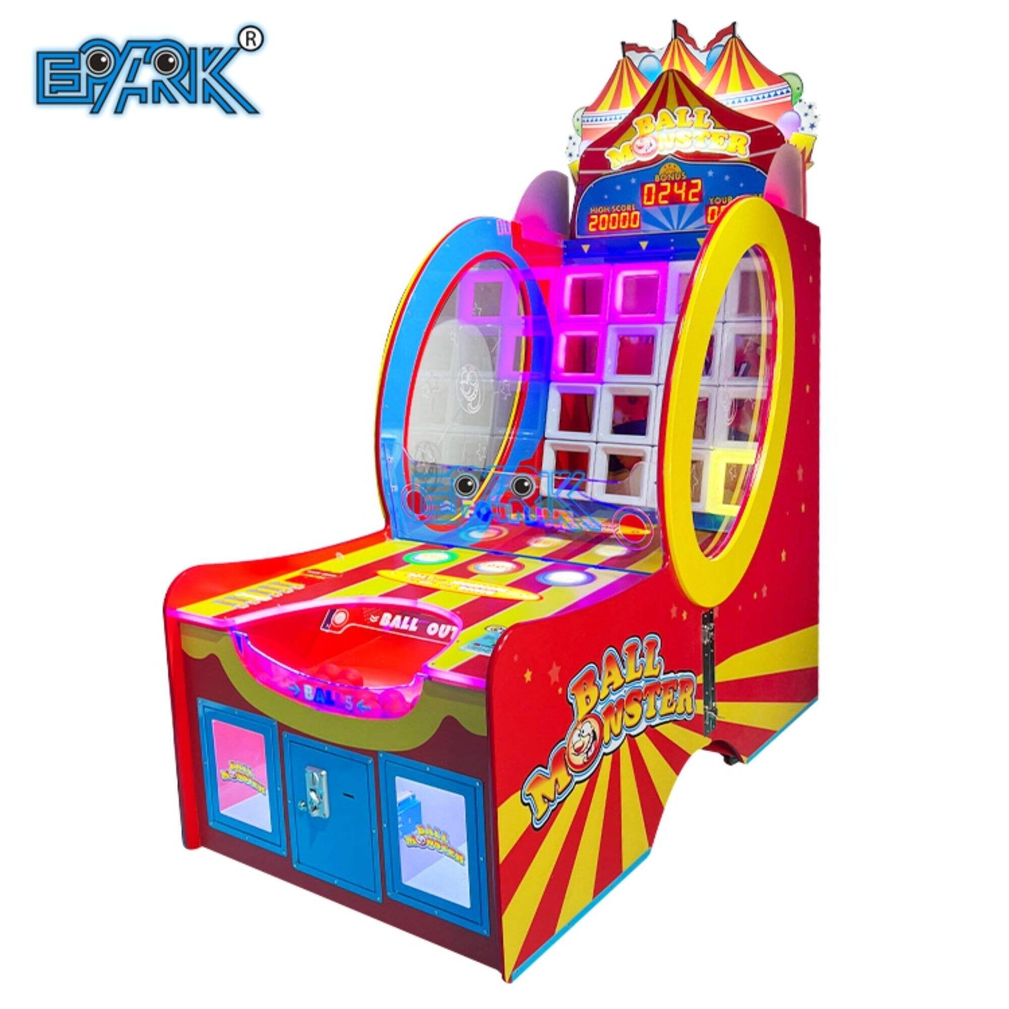 Hot Sales Indoor Arcade Coin Operated Throw Ball Machine Ticket Redemption Lottery Machine