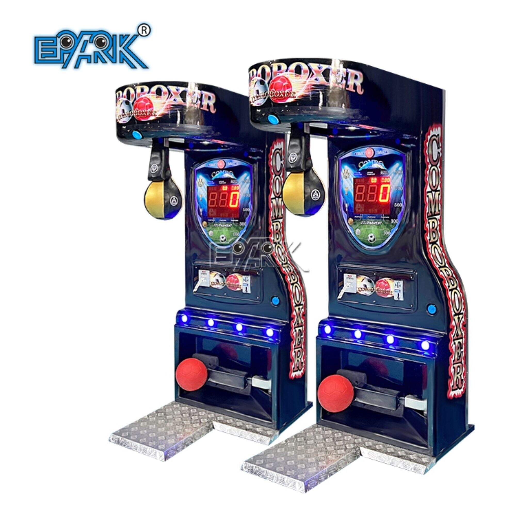 Logħba bl-ingrossa mħaddma bil-muniti Electronic Hammer Boxing Machine Arcade Boxing Punch fil-Park tad-Divertiment tat-Triq