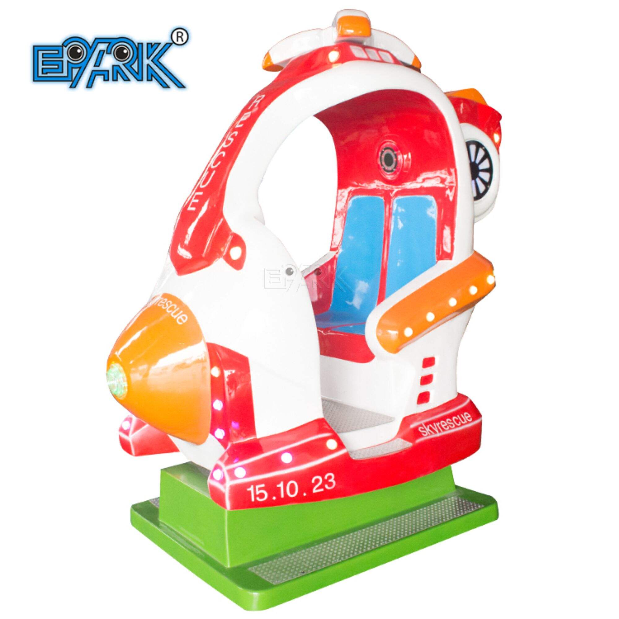 කාසියෙන් ක්‍රියාත්මක වන ගුවන් යානය Kiddie Ride Game Machine ආකර්ශනීය ළමුන් පැද්දෙන ක්‍රීඩා යන්ත්‍රය