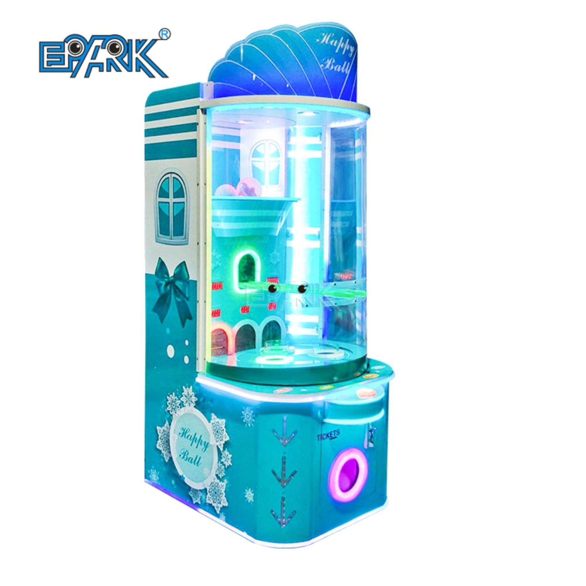 Nöjespark Coin Pusher Myntstyrd Game Machine Happy Ball Capsule Gashapon Varuautomat