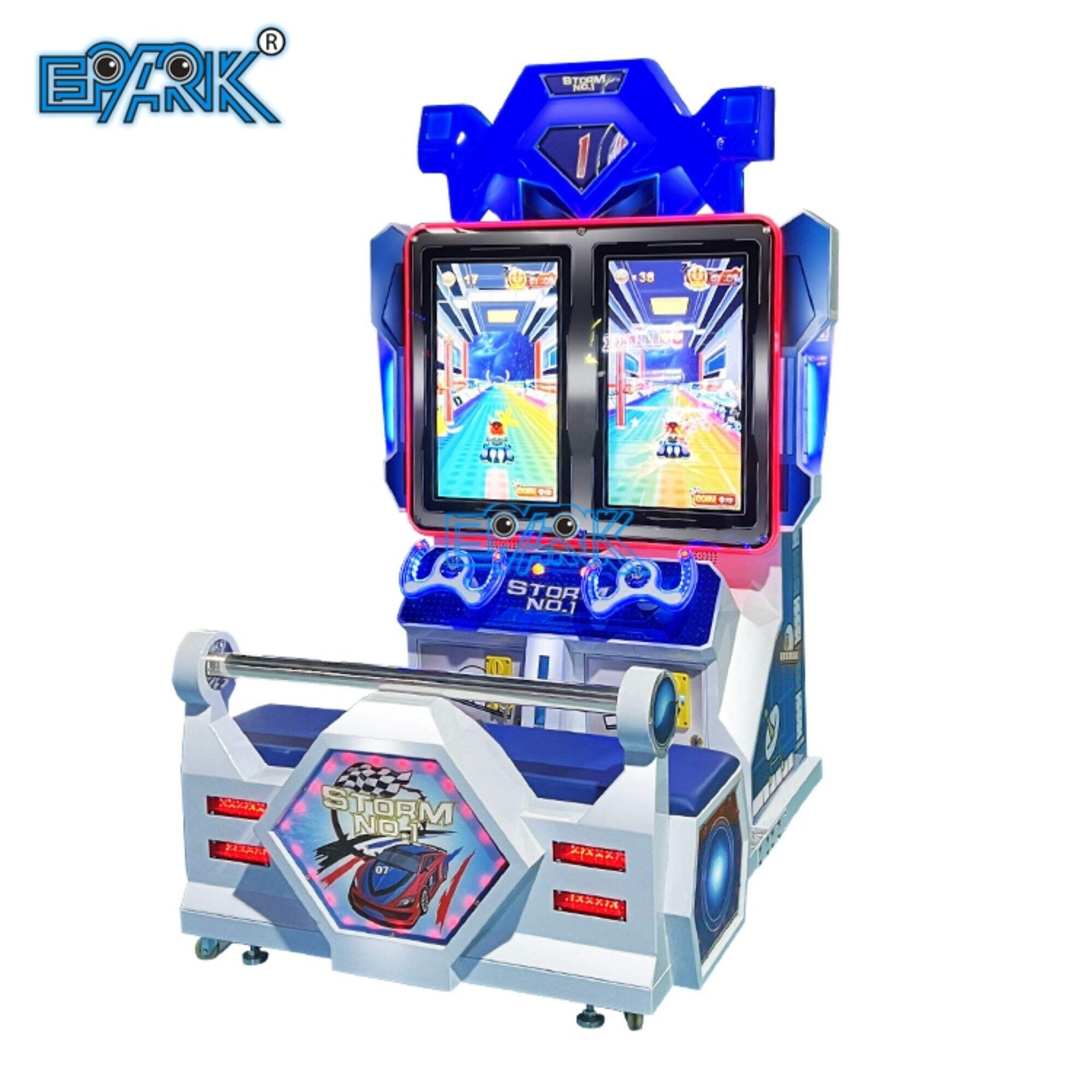 Arcade video de la máquina de juego del simulador que compite con el juego de fichas de EPARK para la zona de juego