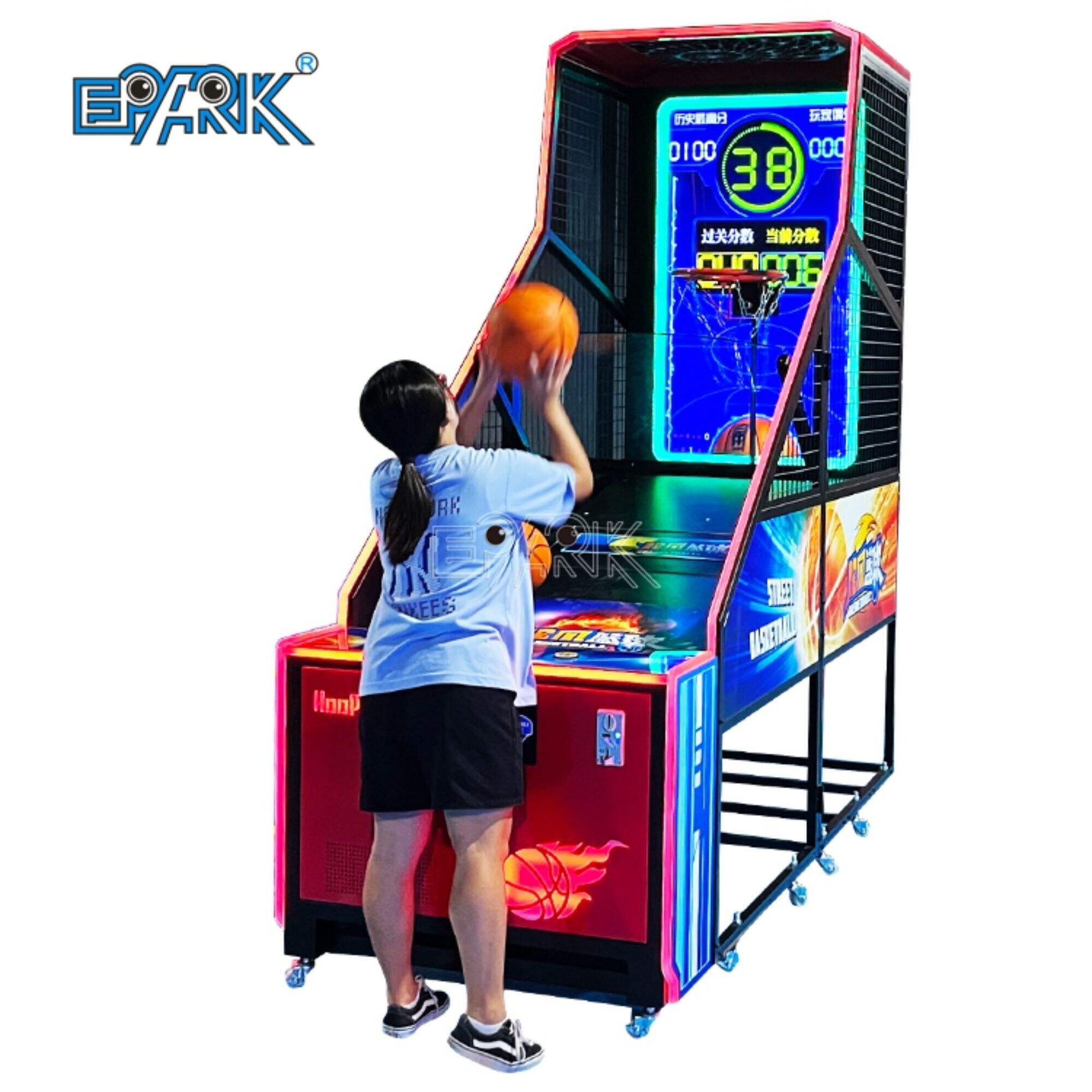 Tipe Baru Arcade Koin Dioperasikan Arcade LCD Mesin Basket Mesin Shooting Hoop Ball Dijual