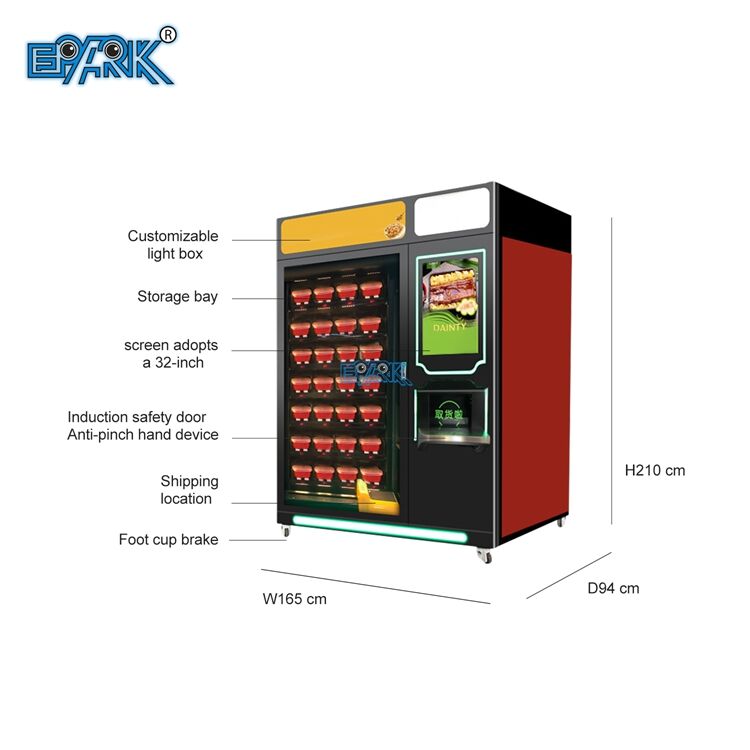 Automatic Fast Food Breakfast Meal Lunch Box Hot Food Vending Machine For Office