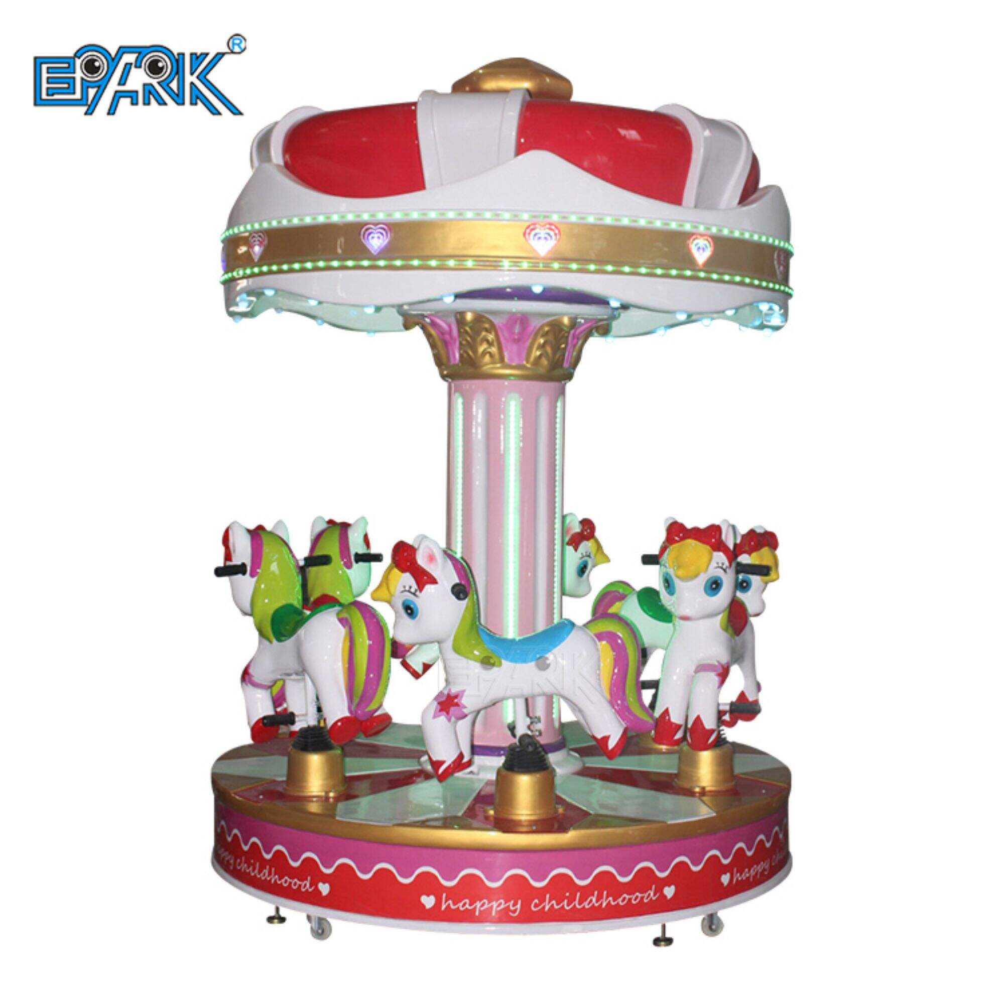 Desain Baru Yang Dioperasikan Koin Permainan Anak-anak Fairground Carrusel Merry Go Round Carousels Merry Go Round Dijual