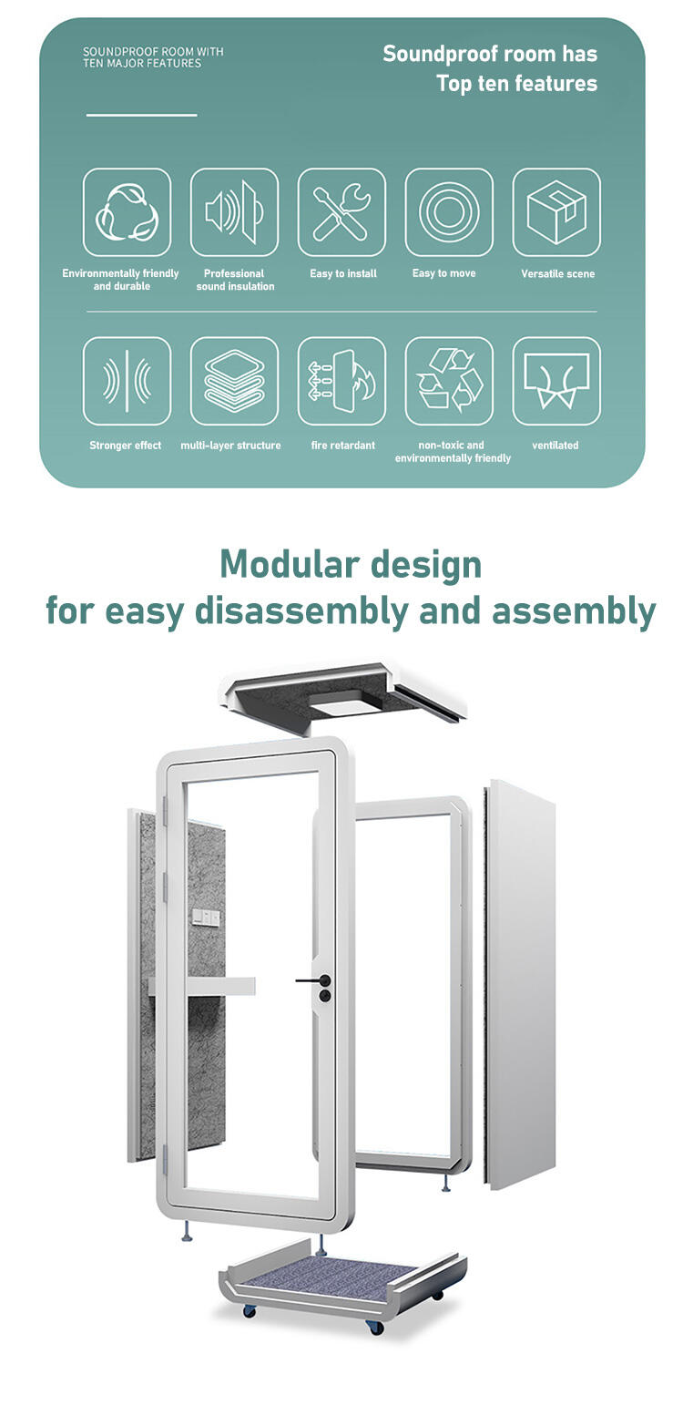 Soundproof Meeting Room Movable Multi-Person Office Pod Customized Office Meeting Booth Sofa Multiple Person Meeting Pods factory
