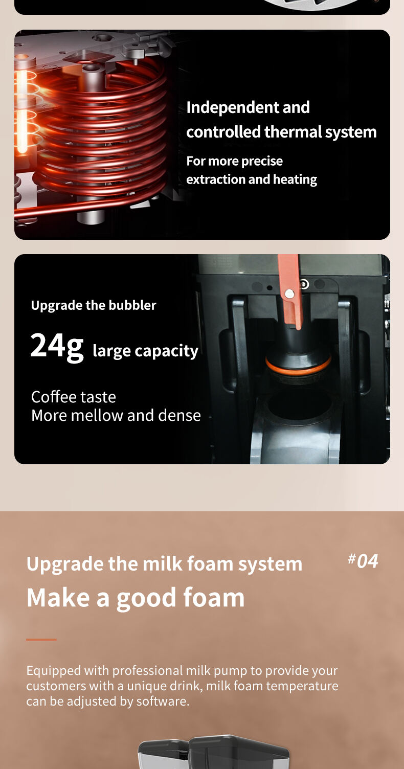 Professional-10.1''-Inch-Android-Touch-Screen Fully Automatic Coffee Machine With Fresh Milk manufacture