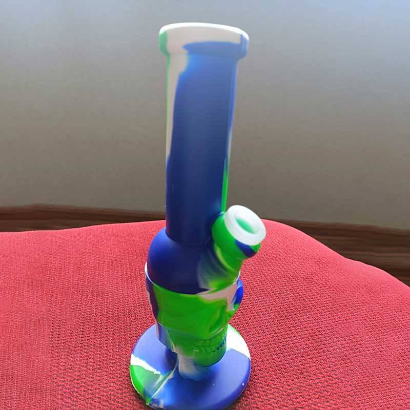 Round Base Water Pipe Bong with Carb Hole and Ice Catcher