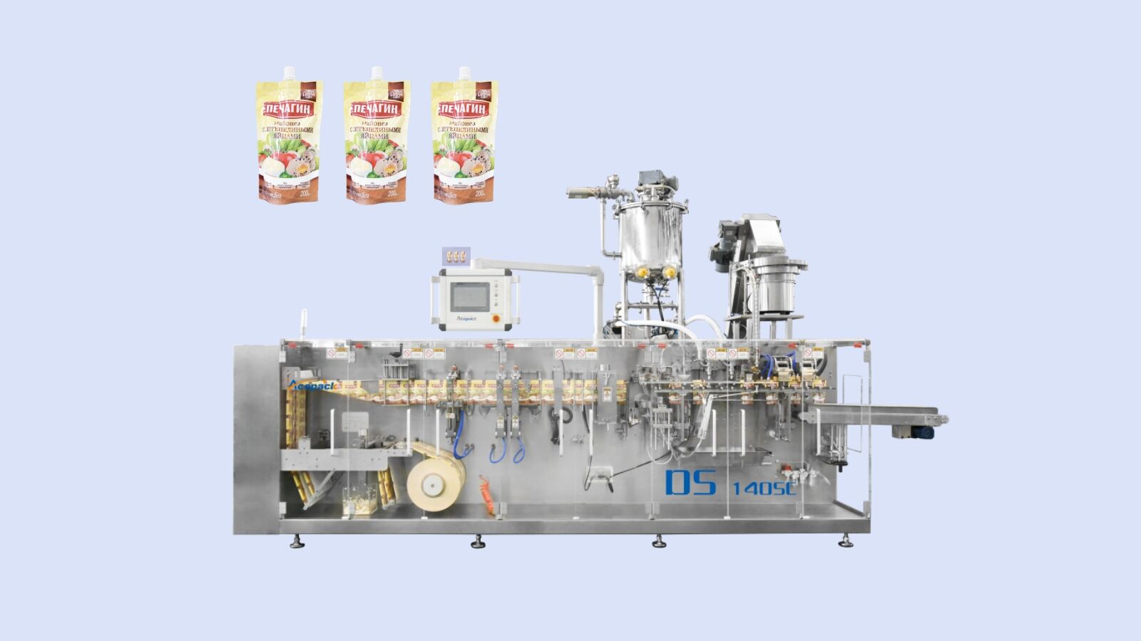 Spout pouch filling machine