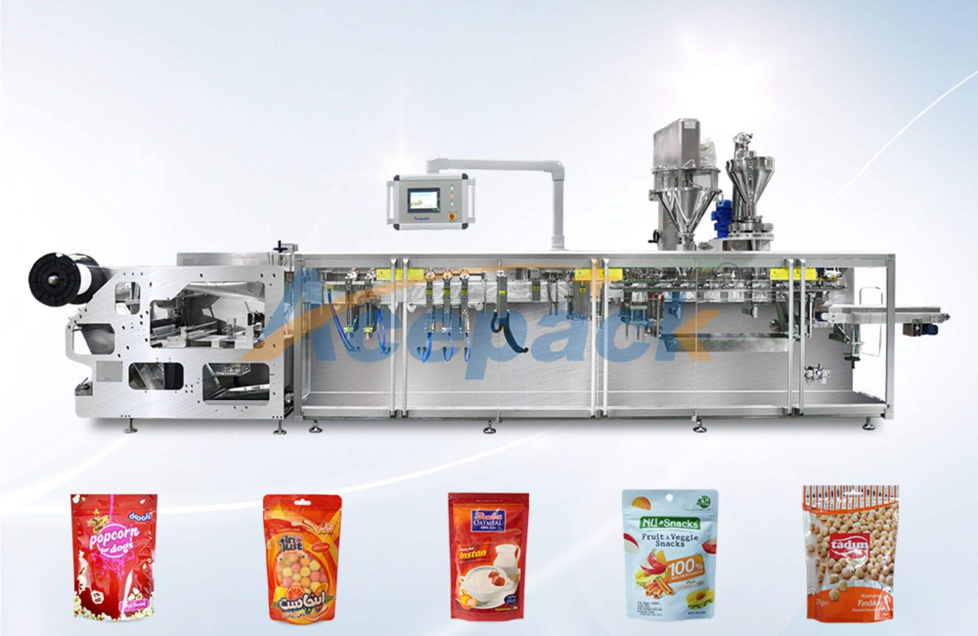 What are the features of the DS-180SZ Zipper Doypack Packing Machine?